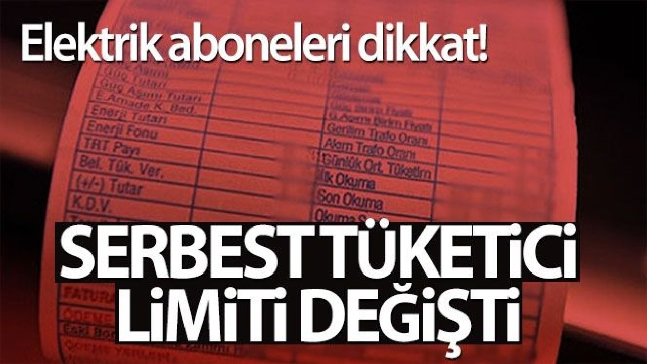 Elektrik faturası 75,11 lira veya üzerinde olan aboneler serbest tüketici olabilecek