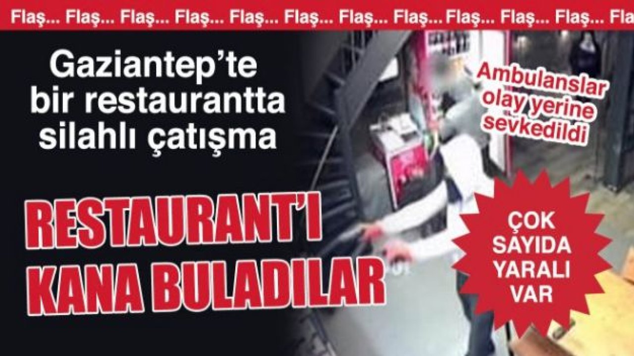 Restaurantta silahlar konuştu