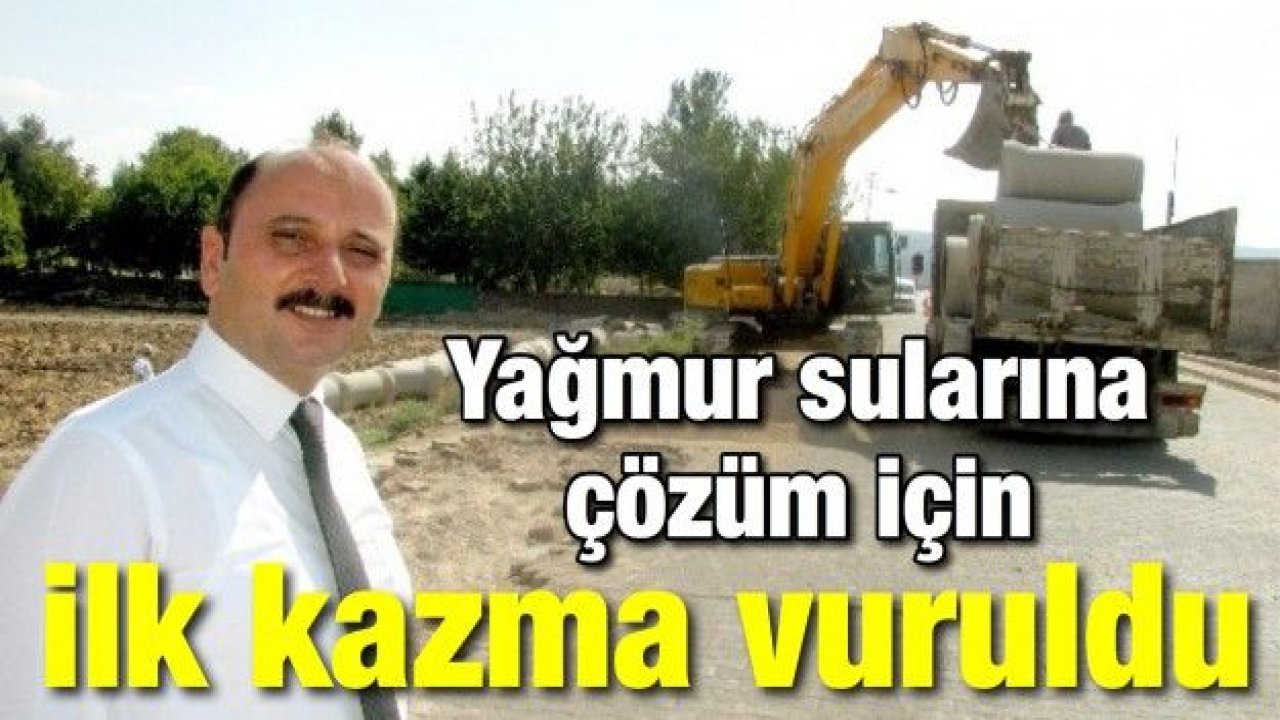 Araban'da yağmur sularına çözüm için ilk kazma vuruldu