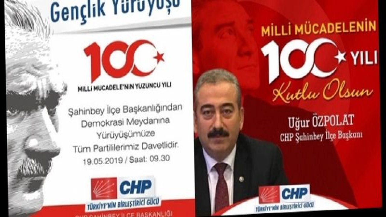 CHP Şahinbey'den 100. Yıl Gençlik Yürüyüşü