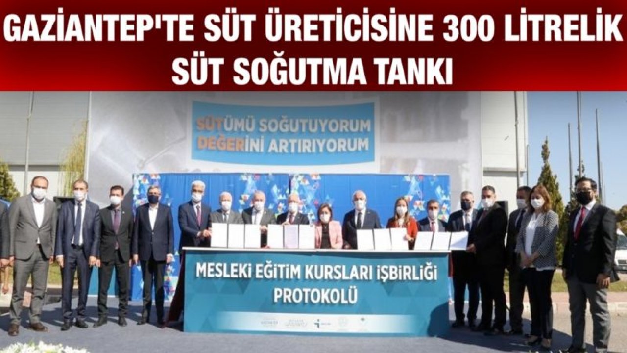 Gaziantep'te süt üreticisine 300 litrelik süt soğutma tankı