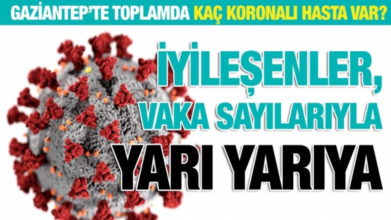 Gaziantep’te toplamda kaç koronalı hasta var?...İyileşenler, vaka sayılarıyla yarı yarıya