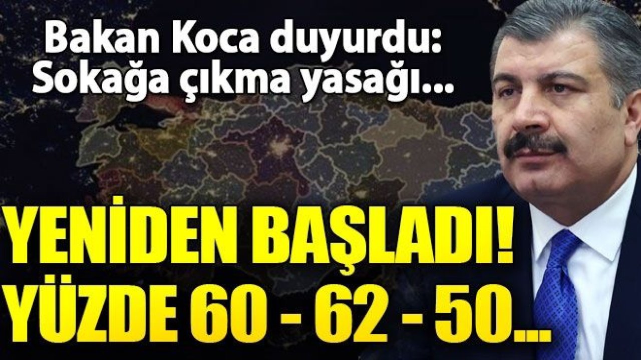 Bakan Koca 'İkincisi başladı' dedi ve duyurdu: Sokağa çıkma yasağı...