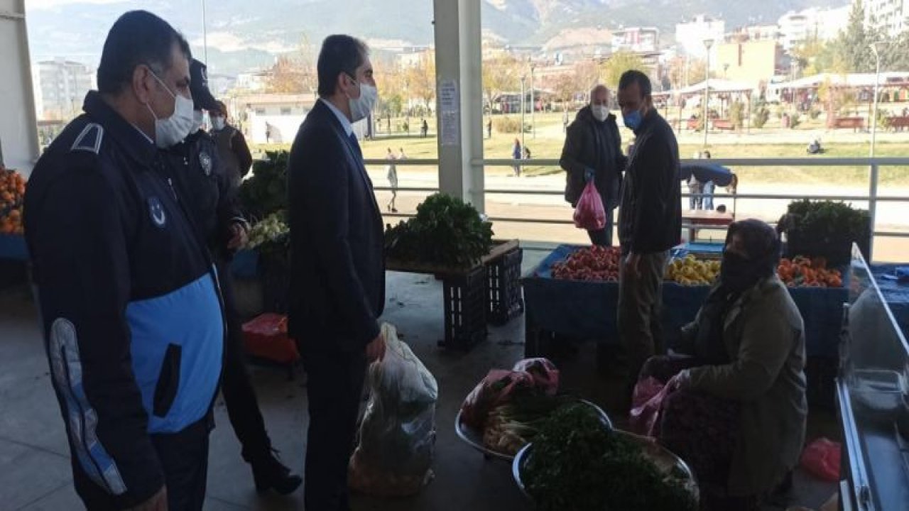 Kaymakam Akça'dan Kovid-19 tedbirleri denetimi