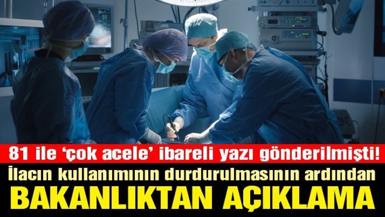 Sağlık Bakanlığı’ndan anestezi ilacı açıklaması!