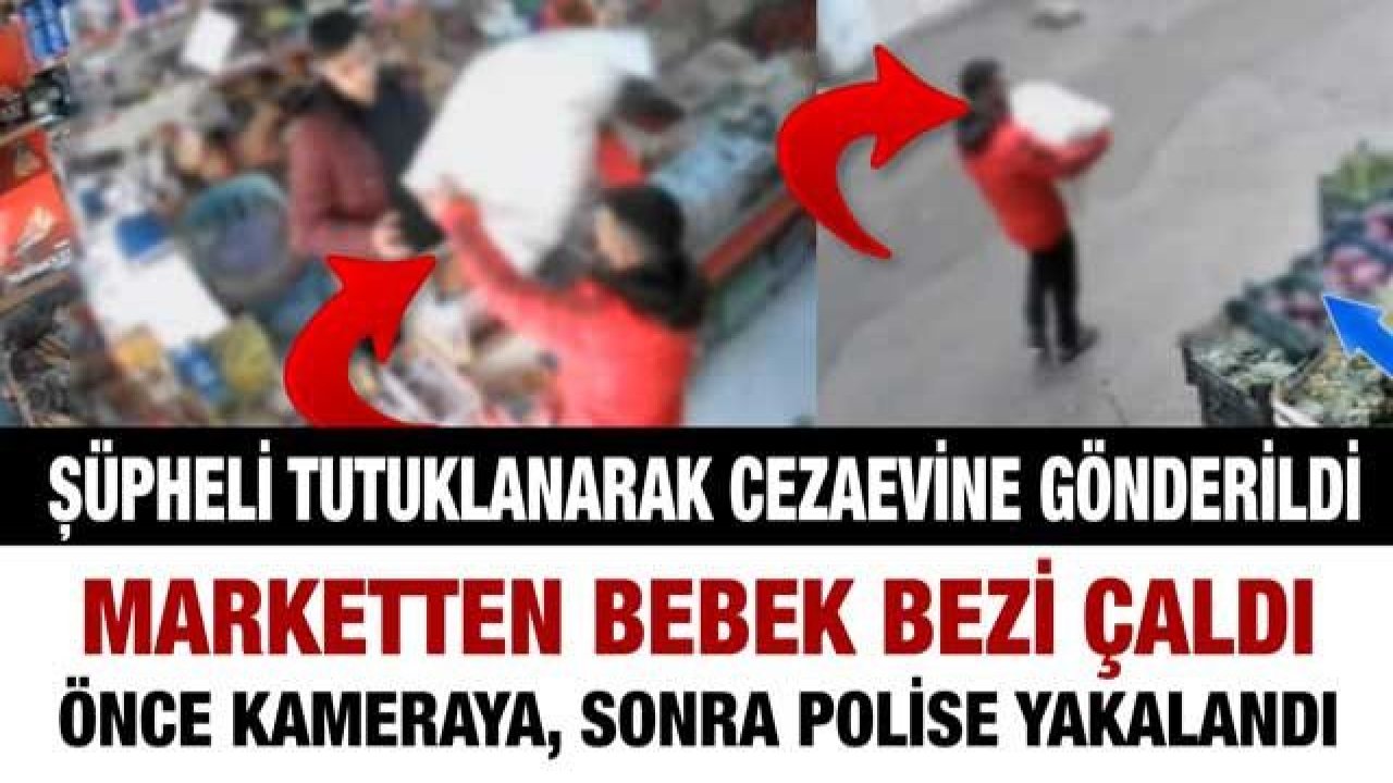 Marketten bebek bezi çalan şahıs yakalandı