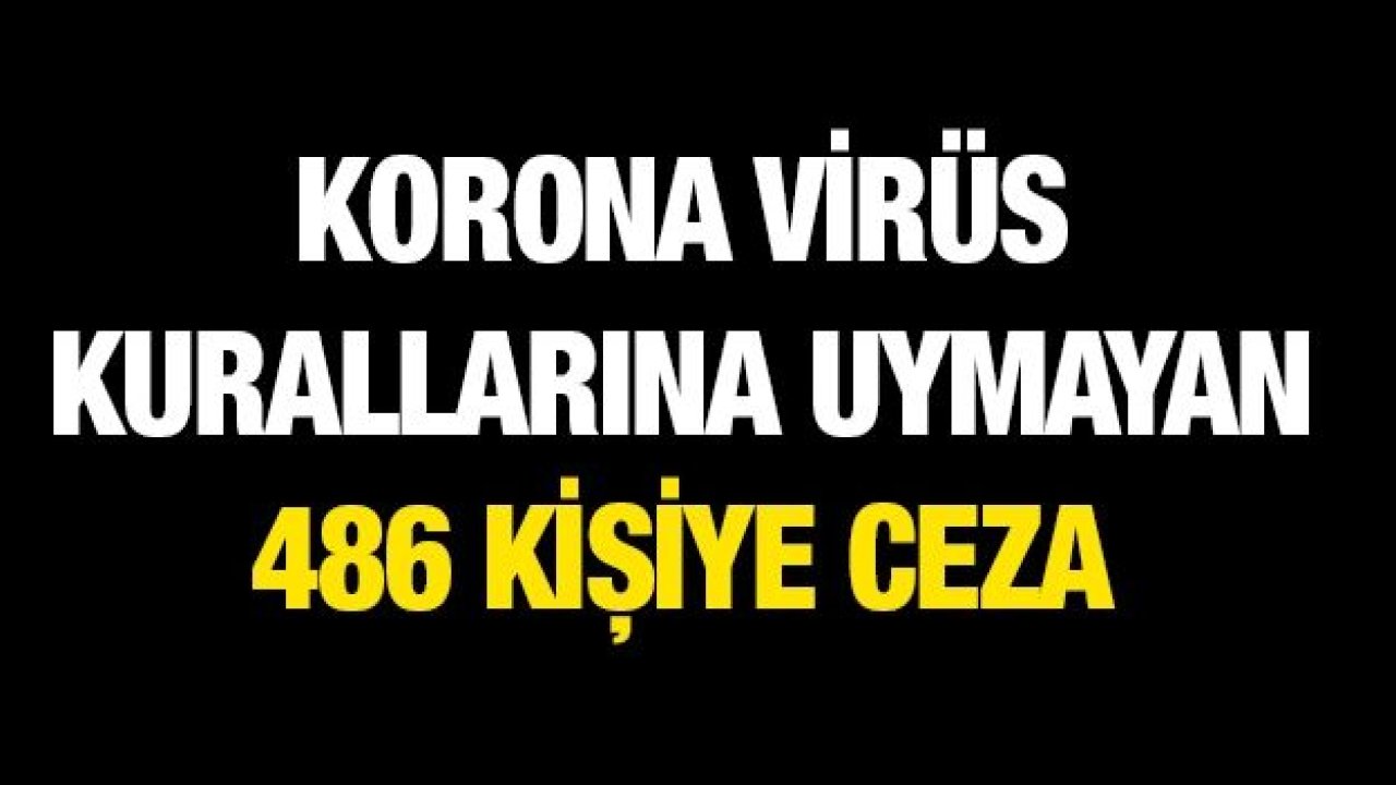 Korona virüs kurallarına uymayan 486 kişiye ceza