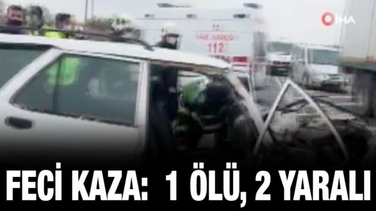 İki otomobil kafa kafaya çarpıştı: 1 ölü, 2 yaralı