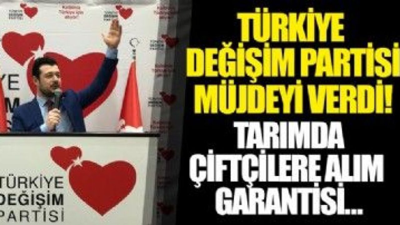 Türkiye Değişim Partisi Genel Başkan Yardımcısı Fırat Bozfırat: 'Tarımda çiftçiye alım garantisi vereceğiz'