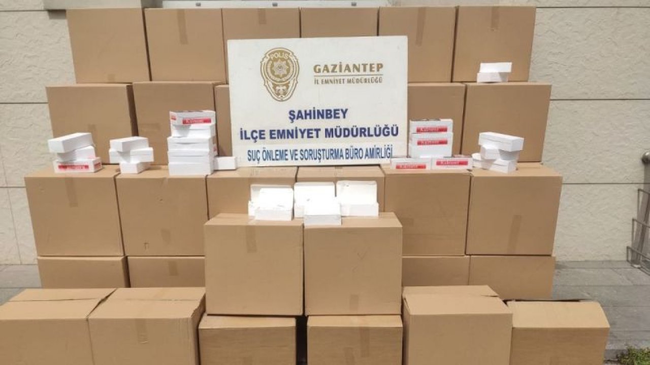 Gaziantep'te 2 milyon 900 bin gümrük kaçağı makaron ele geçirildi