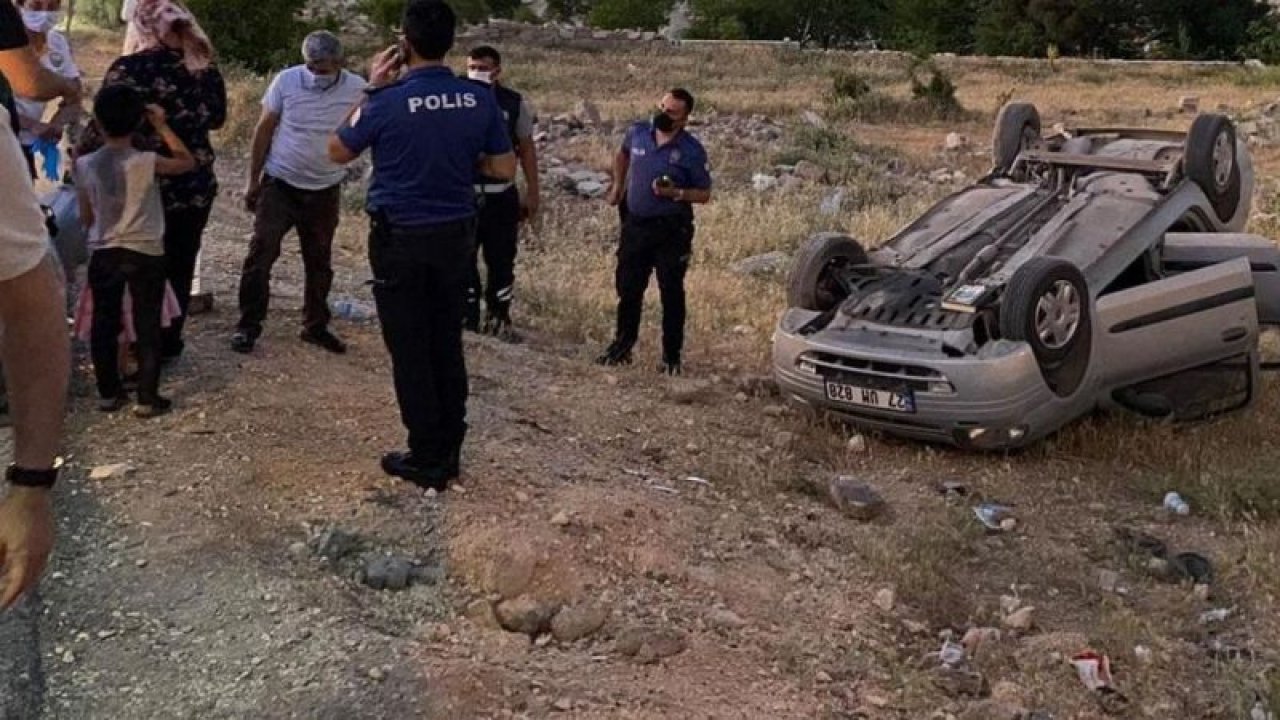 Son Dakika..Video Haber...Gaziantep'te Tuhaf Kaza!Kontrolden çıkan araç menfeze uçtu: 4 yaralı