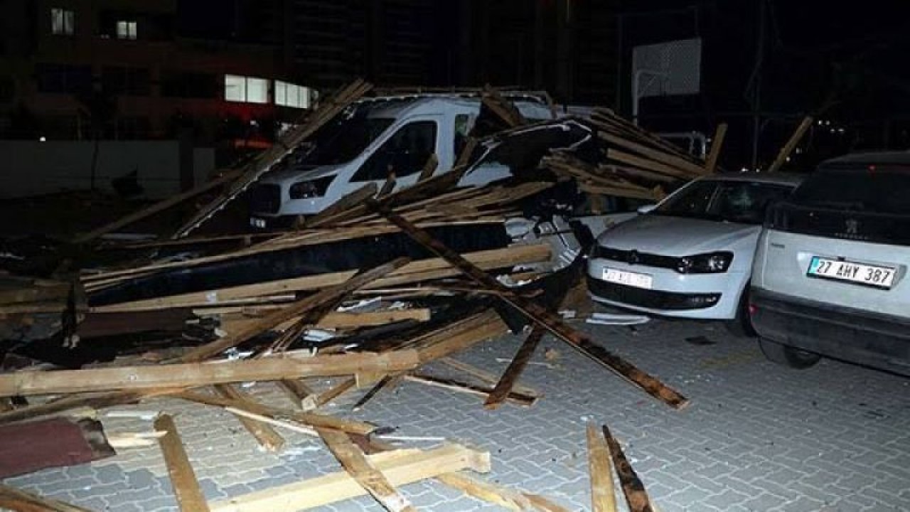 Gaziantep’te korkunç anlar! Çatılara dikkat!