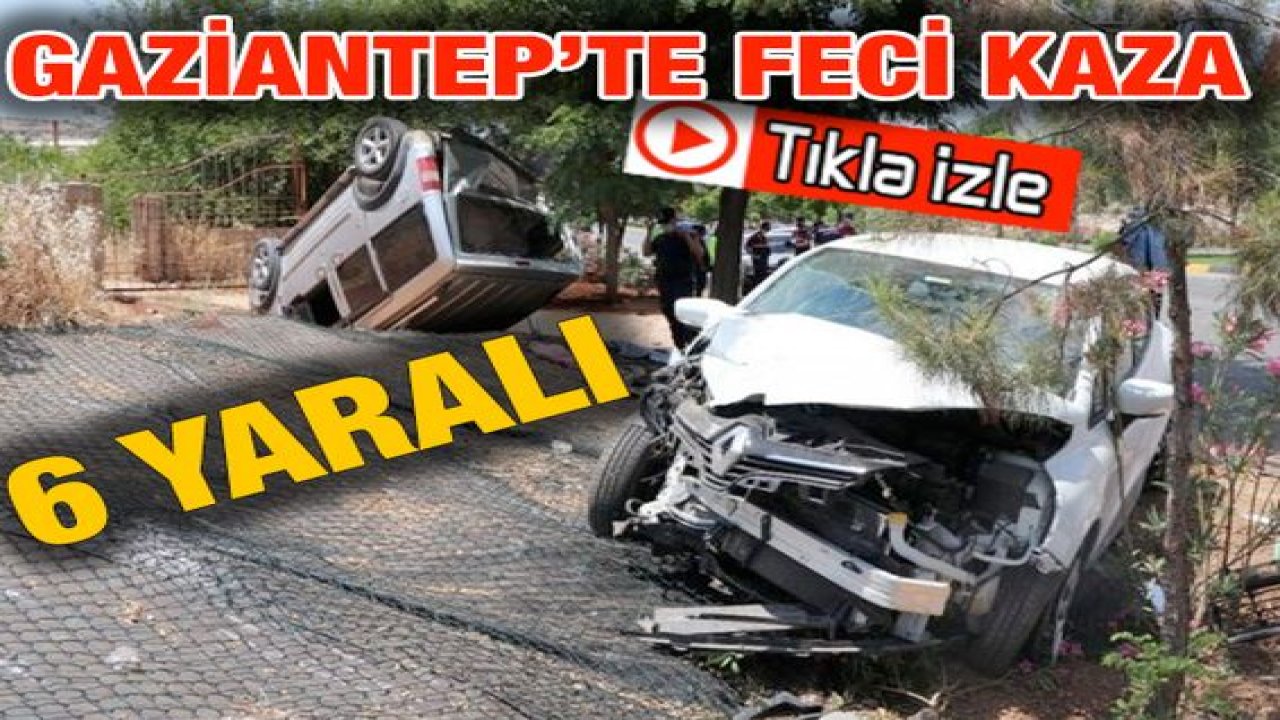 Son dakika...Video haber...Gaziantep'te otomobil ile hafif ticari araç çarpıştı: 6 yaralı