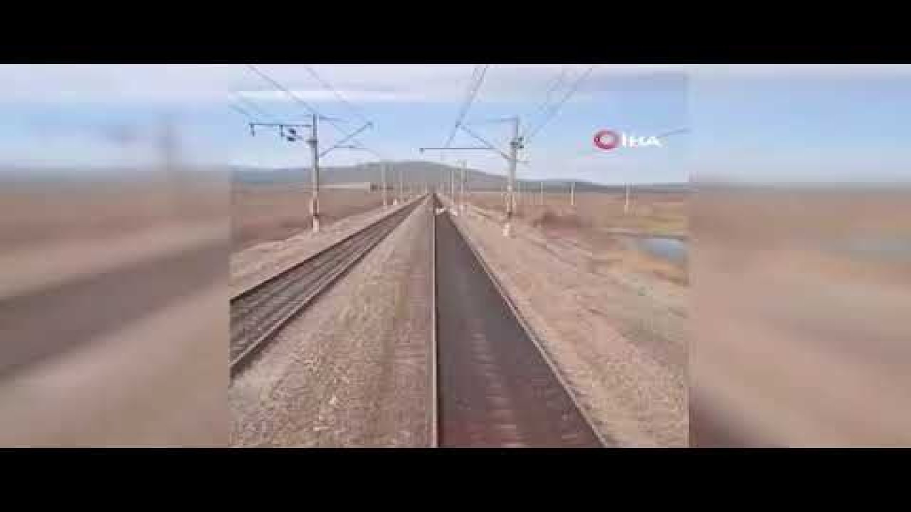 Yük treni koyun sürüsüne çarpmaktan son anda kurtuldu