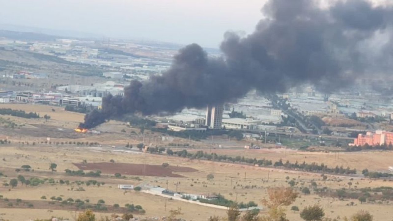 Gaziantep Dedeman otelin arkasında yangın!