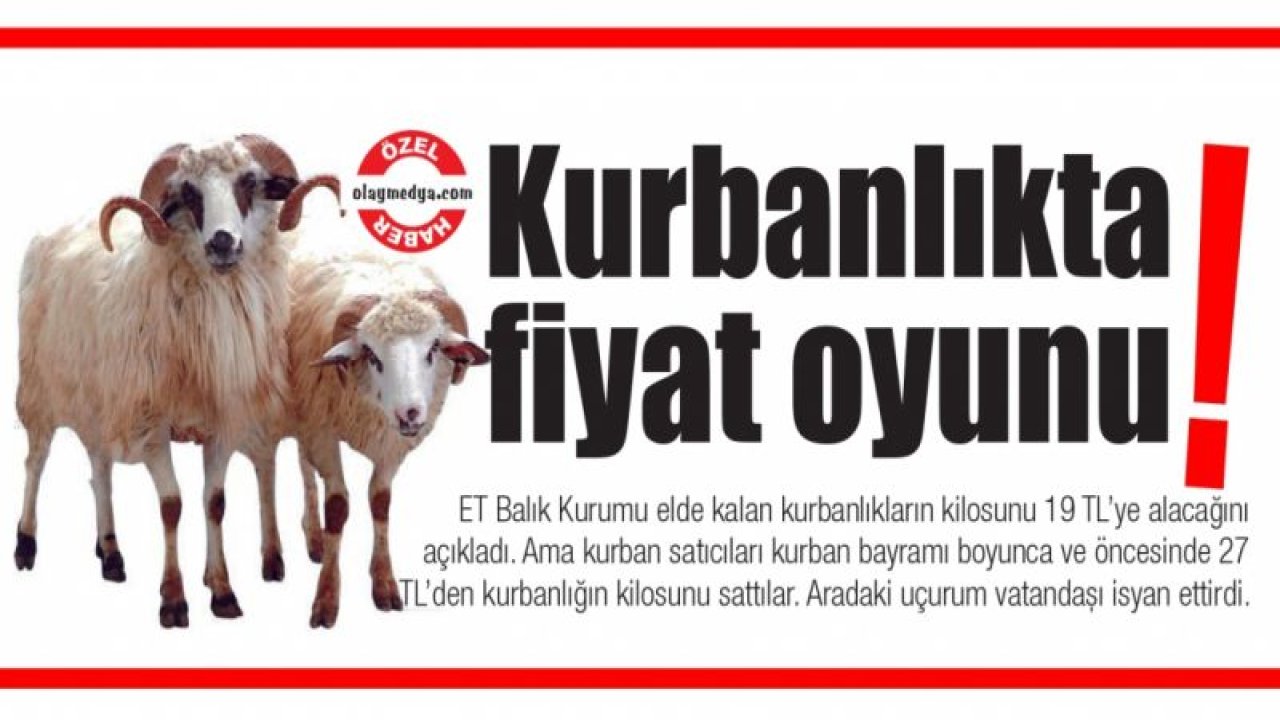 Kurbanlıkta fiyat oyunu