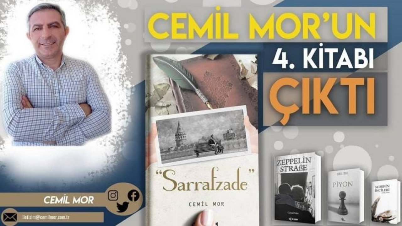 Şair/Yazar Cemil Mor'un yeni kitabı "Sarrafzade" çıktı.