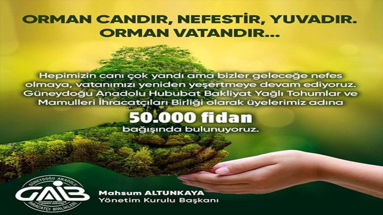 "Yeşil" seferberliğine hububatçılardan 50 bin fidan