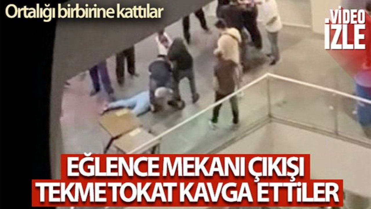 Son Dakika:Video Haber...Eğlence mekanı çıkışı tekme tokat kavga kamerada