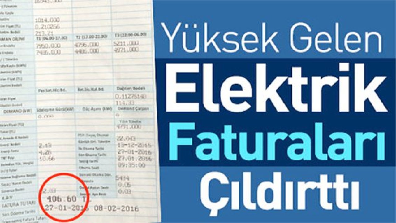 Elektrik faturalarının neden yüksek geldiği belli oldu! İşte o detay...Yorumlarınızı Bekliyoruz...