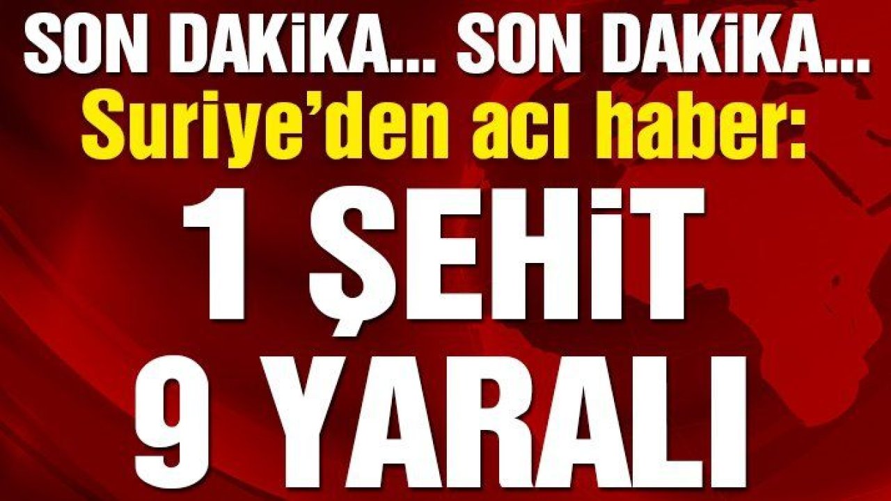 Son dakika… MSB: 1 asker şehit 9 yaralı