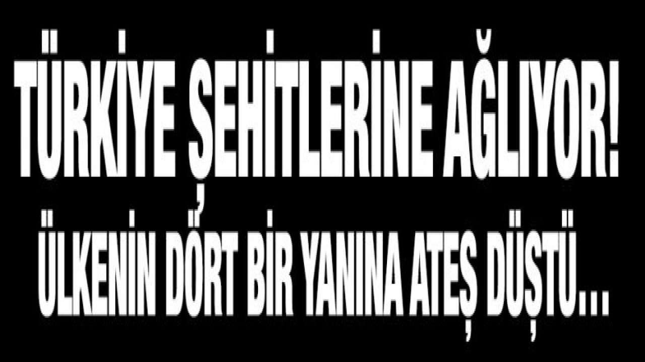 Türkiye şehitlerine ağlıyor! Ülkenin dört bir yanına ateş düştü…