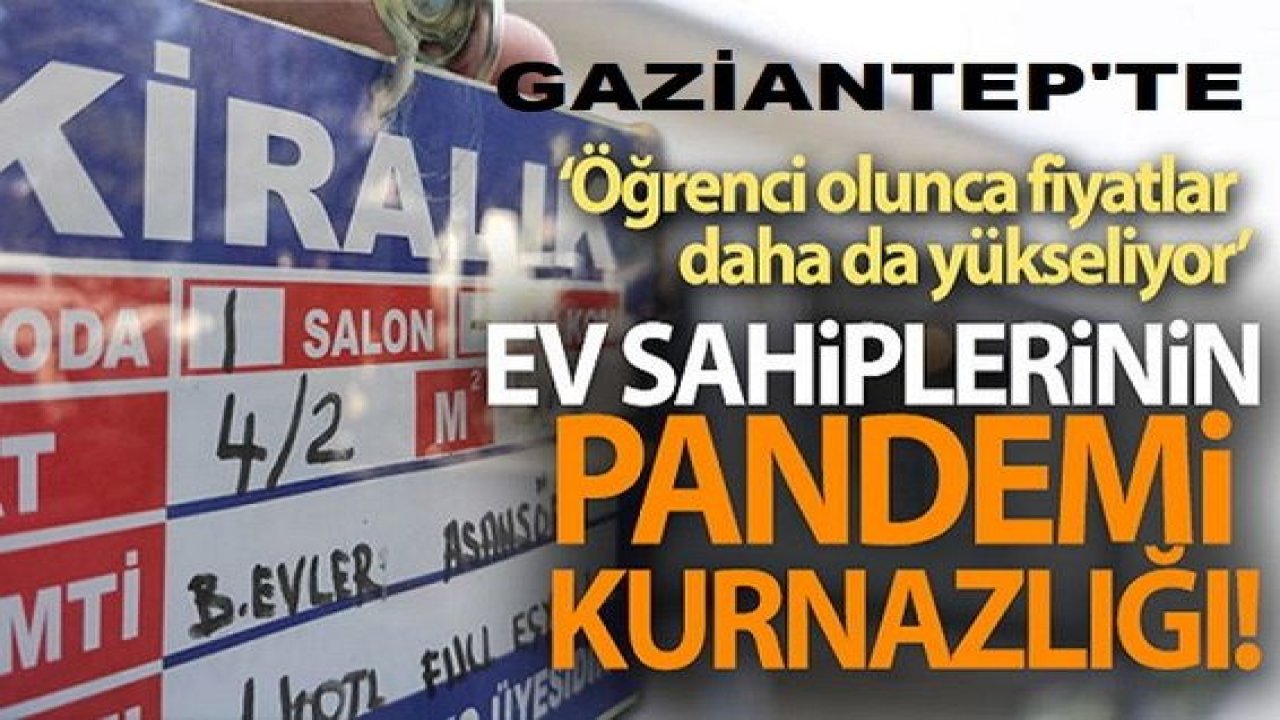 Gaziantep Kirada Uçuyor! Gaziantep'te Okuyacak  Üniversite Öğrencilerine Kira Fiyatı Şoku!