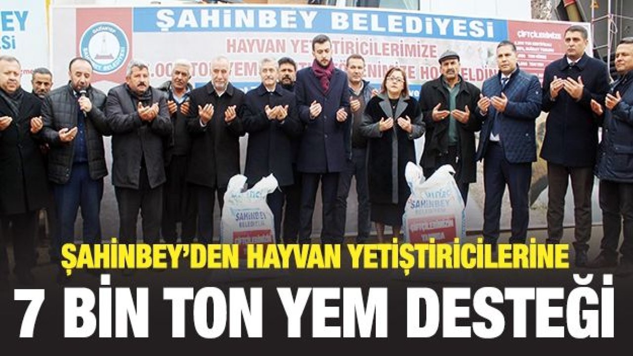 Şahinbey’den hayvan yetiştiricilerine 7 bin ton yem desteği