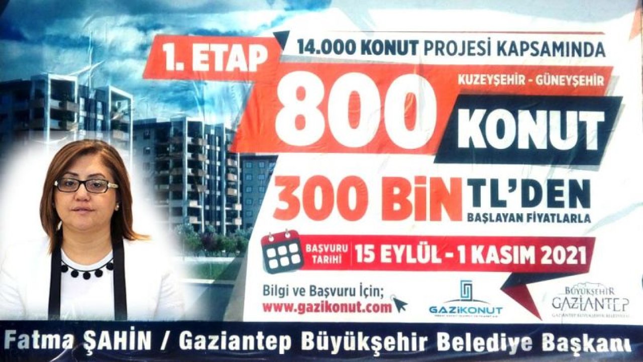 Son Dakika:Gaziantep’te Güneyşehir ve Kuzeyşehir’de 800 konut satışa çıktı...İşte Başvuru Tarihi!