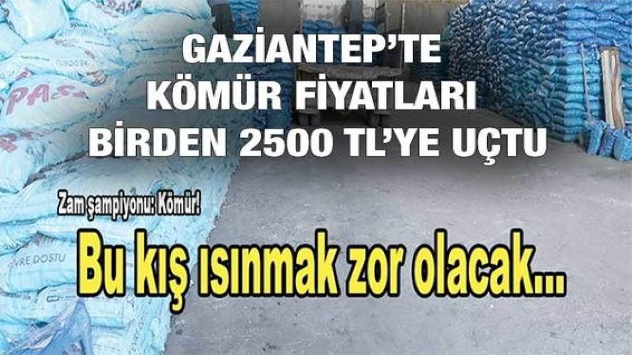 Gaziantep’te kömür fiyatları birden 2500 TL’ye uçtu