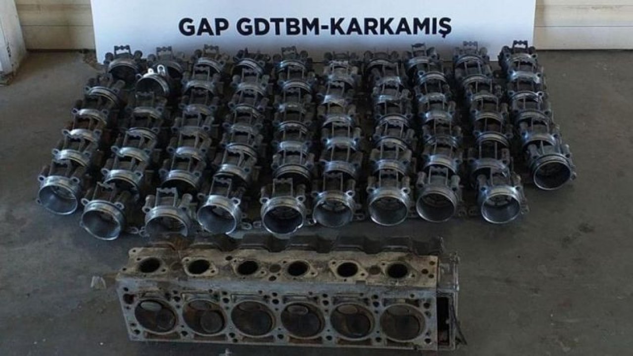 Karkamış Sınır Kapısında kaçak motor parçaları ele geçirildi