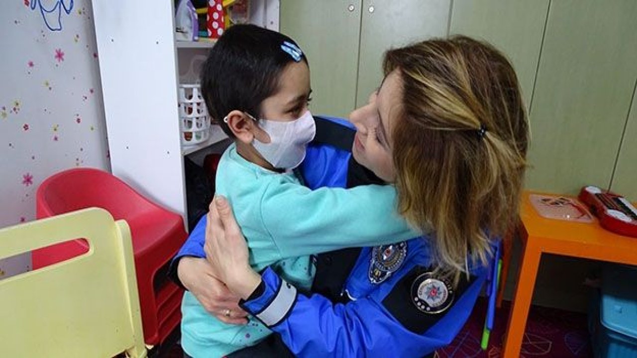 Gaziantep polisi dünya kanser gönünde onları yalnız bırakmadı