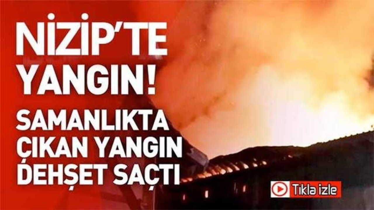 Video Haber...Nizip'te samanlıkta yangın çıktı