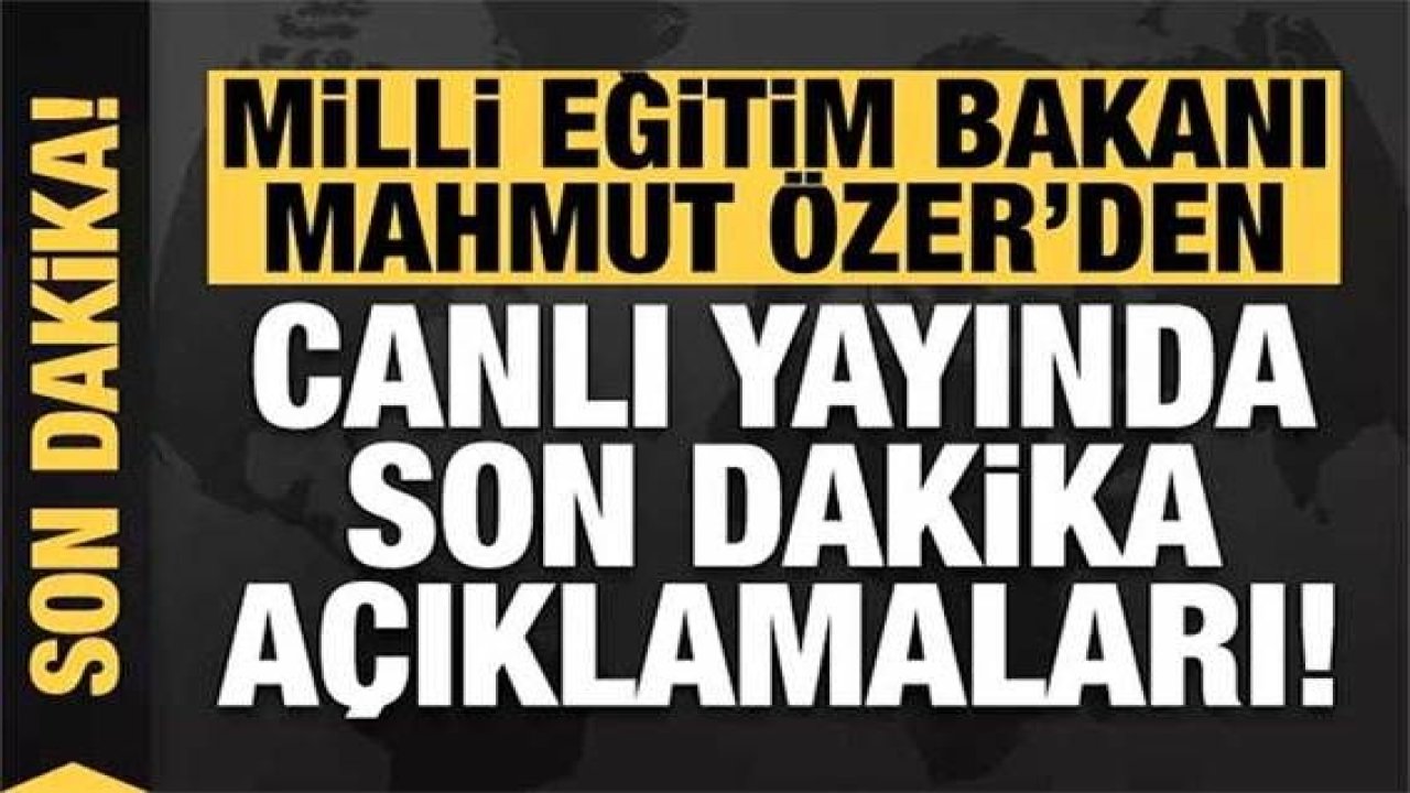 Son dakika: Milli Eğitim Bakanı, müjdeleri peş peşe verdi! "Tatilden sonra" deyip duyurdu