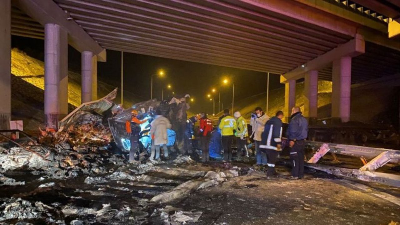 FLAŞ HABER! Gaziantep plakalı tır feci şekilde kaza yaptı! İki kişi yanarak can verdi…