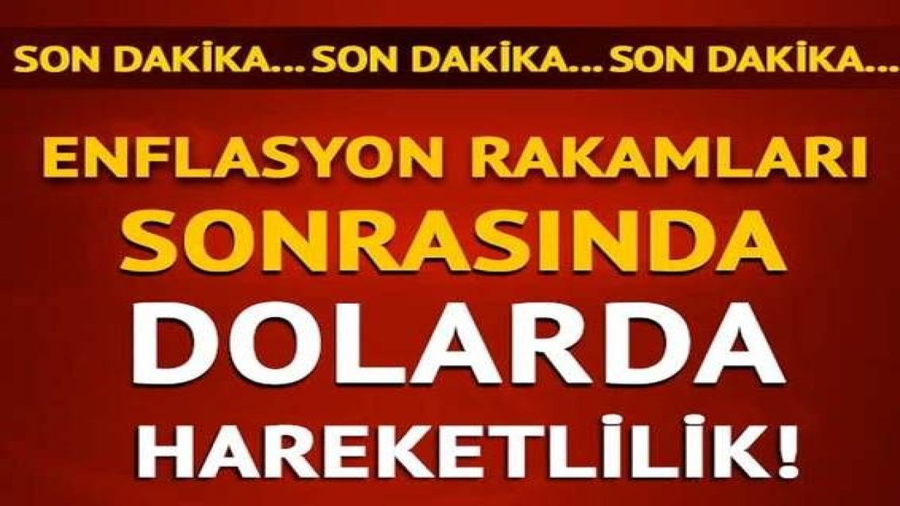 Son Dakika: Enflasyon rakamları sonrası dolar/TL kurunda hareketlilik