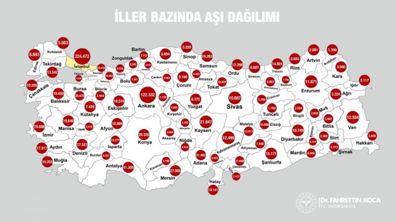 Gaziantep'te 21.698 kişi koronavirüs aşısı oldu