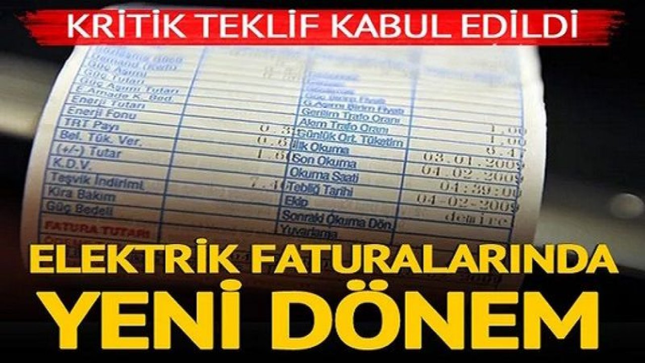 Son dakika: Elektrik faturalarında yeni dönem! Gaziantepli Vatandaşlar Sevindi'!  TBMM'de kabul edildi