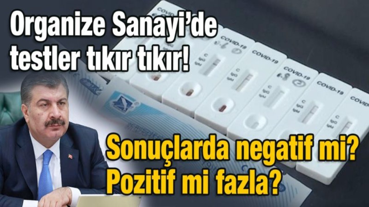 Organize Sanayi’de testler tıkır tıkır! Sonuçlarda negatif mi? Pozitif mi fazla?