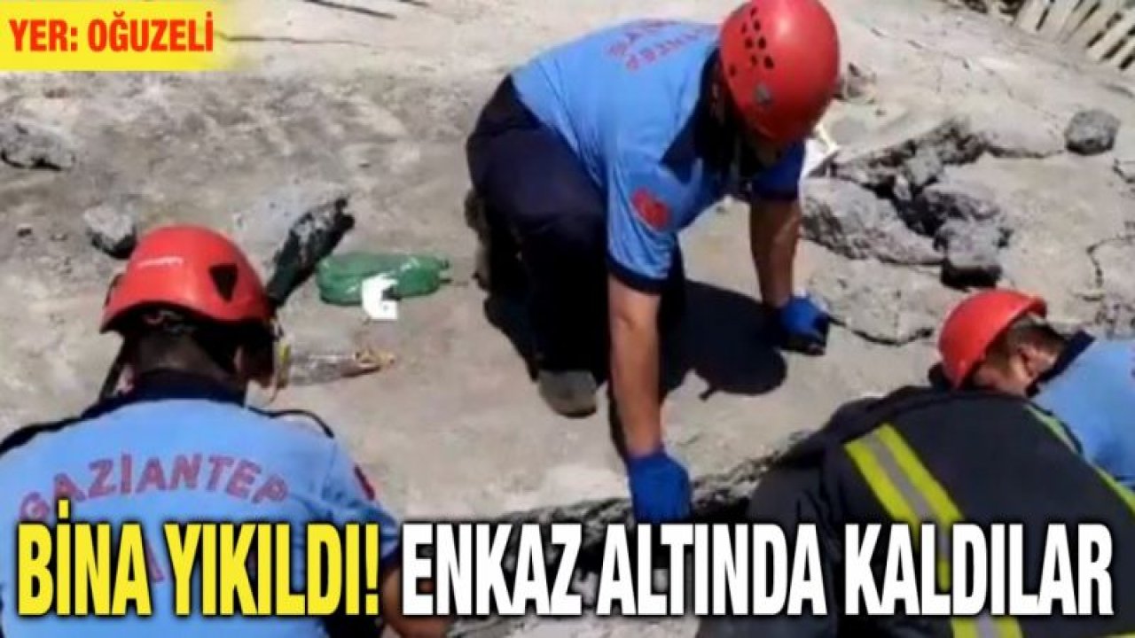 Bina yıkıldı! Enkaz altında kaldılar