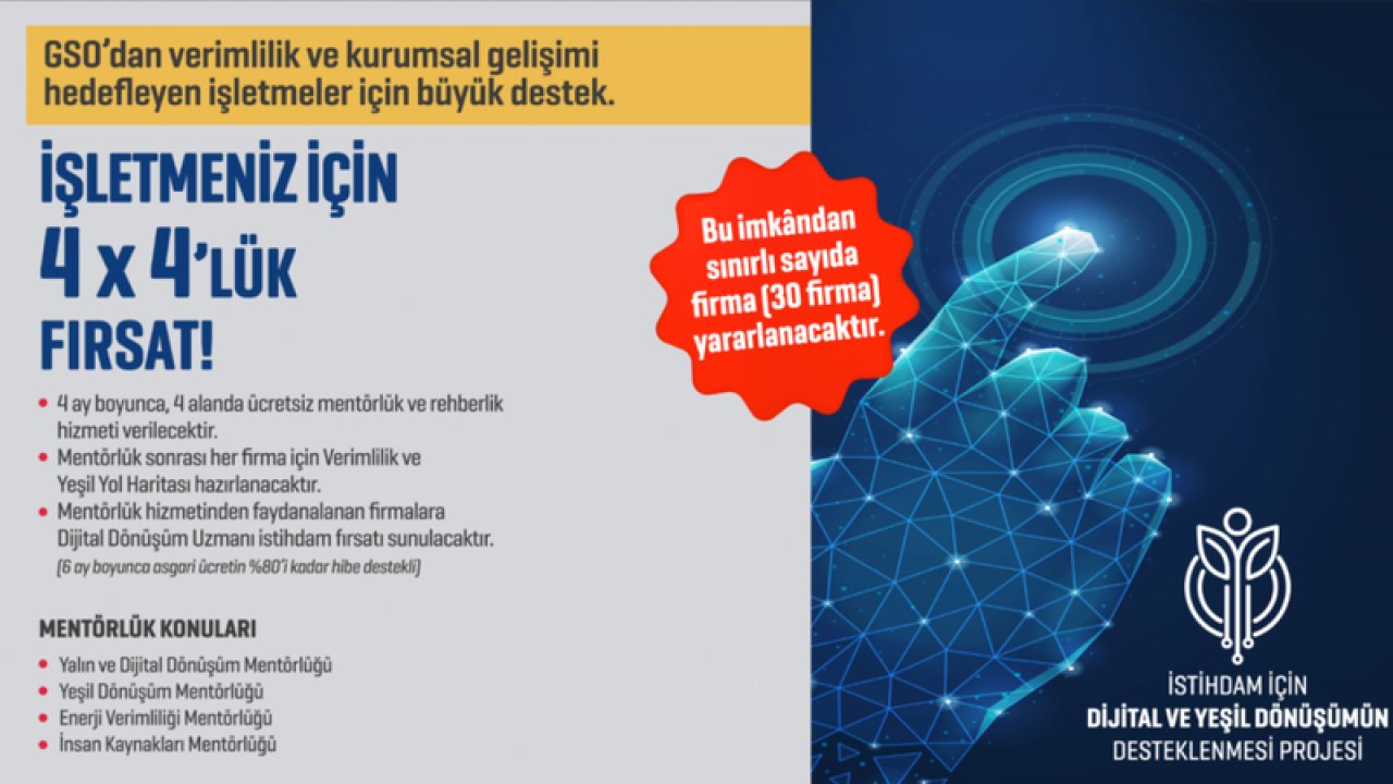 GSO ve GIZ PEP programı ortaklığında “İstihdam için dijital ve yeşil dönüşümün desteklenmesi projesi” başladı