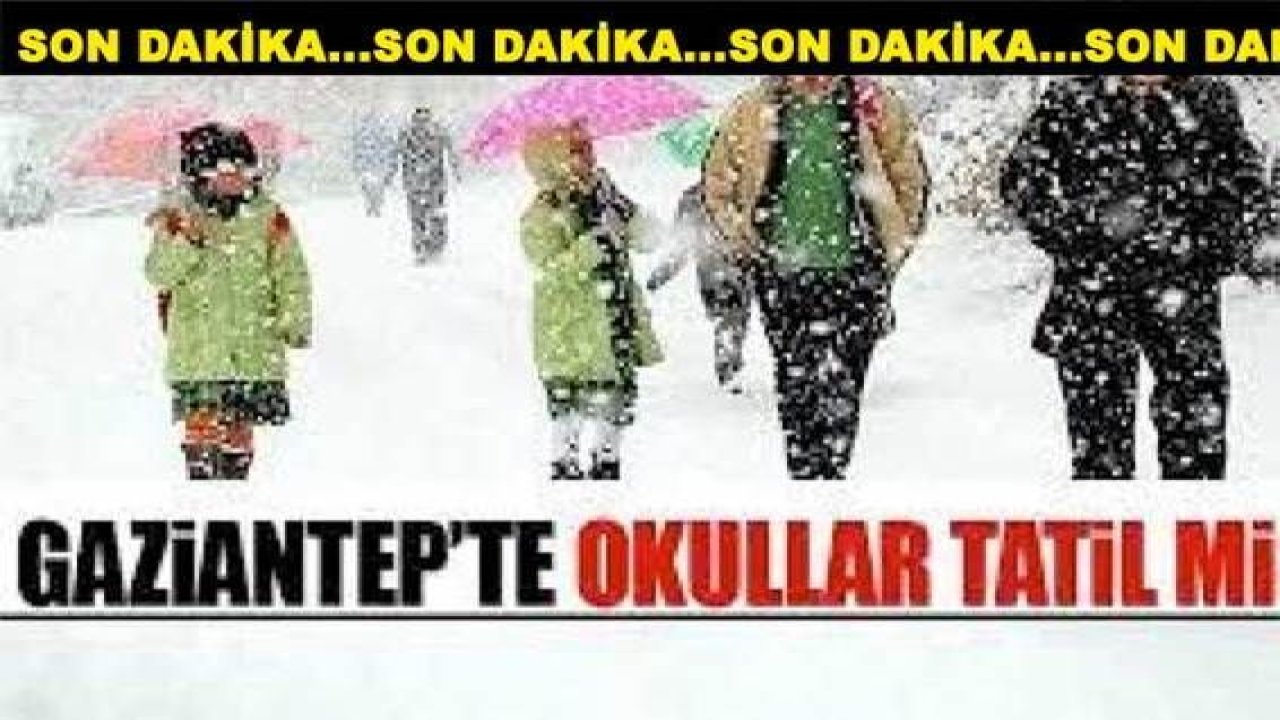 Son Dakika: Hava Tahminlerine Göre Yarın Gaziantep'te Yüzde Yüz Oranında Kar Yağacak!Gaziantepli Veliler ve Öğrenciler Merak Ediyor Okullar Tatil Olacak mı?