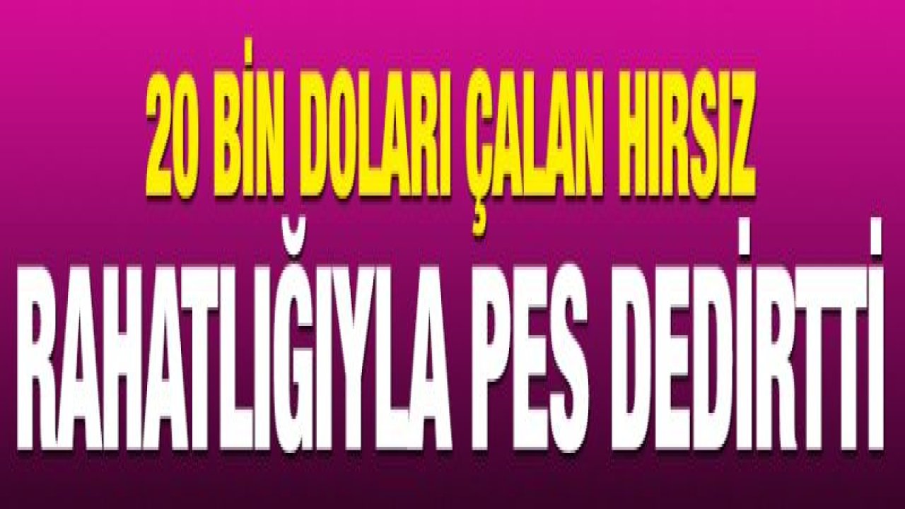 20 bin doları çalan hırsız rahatlığıyla pes dedirtti