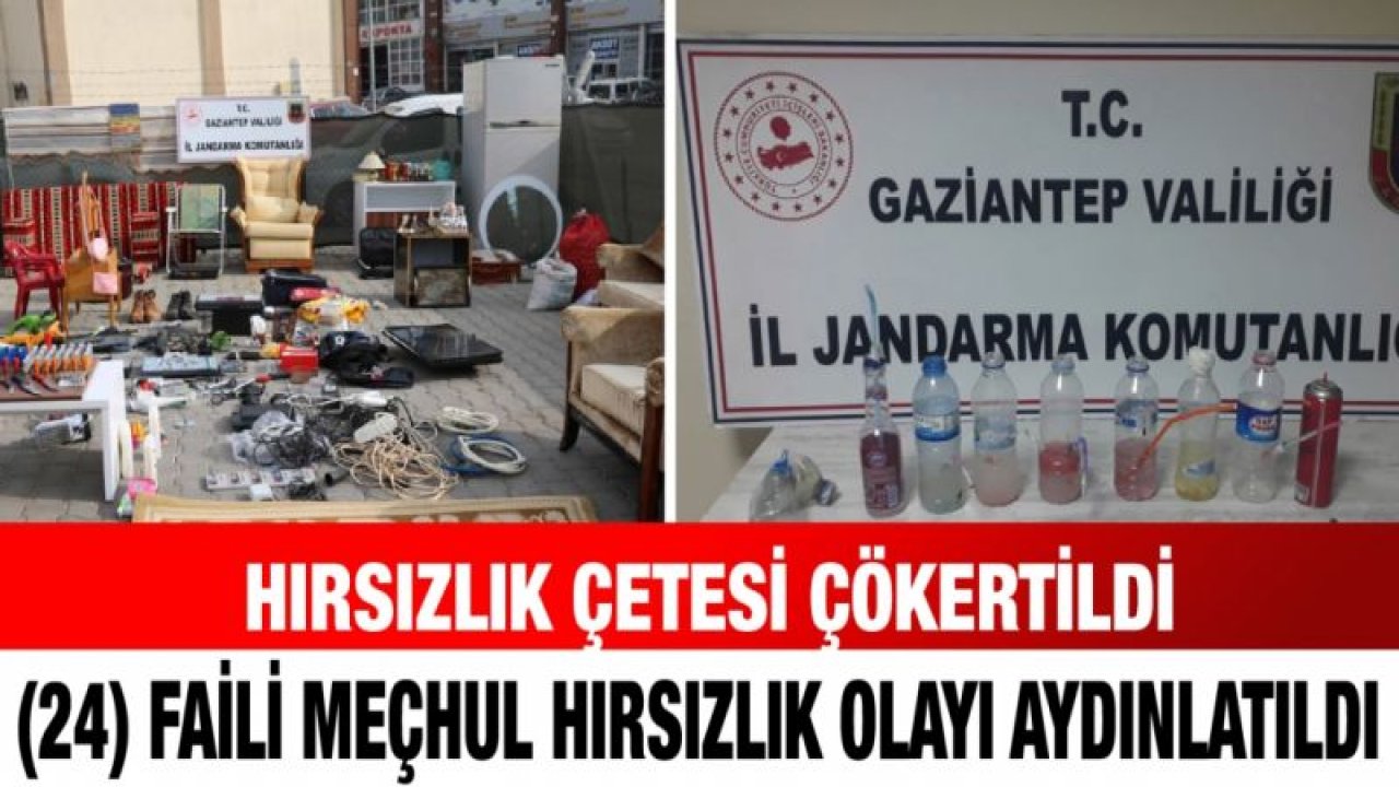 Gaziantep'te hırsızlık şebekesine operasyon: 10 gözaltı