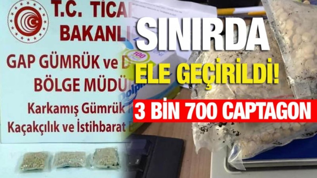 Sınır kapısında 3 bin 700 hap geçirildi