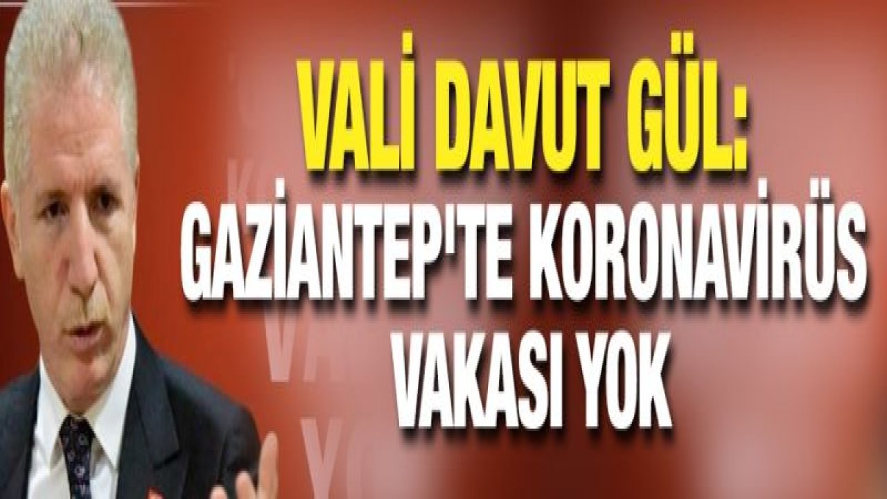 Vali Gül: Gaziantep'te koronavirüs vakası yok