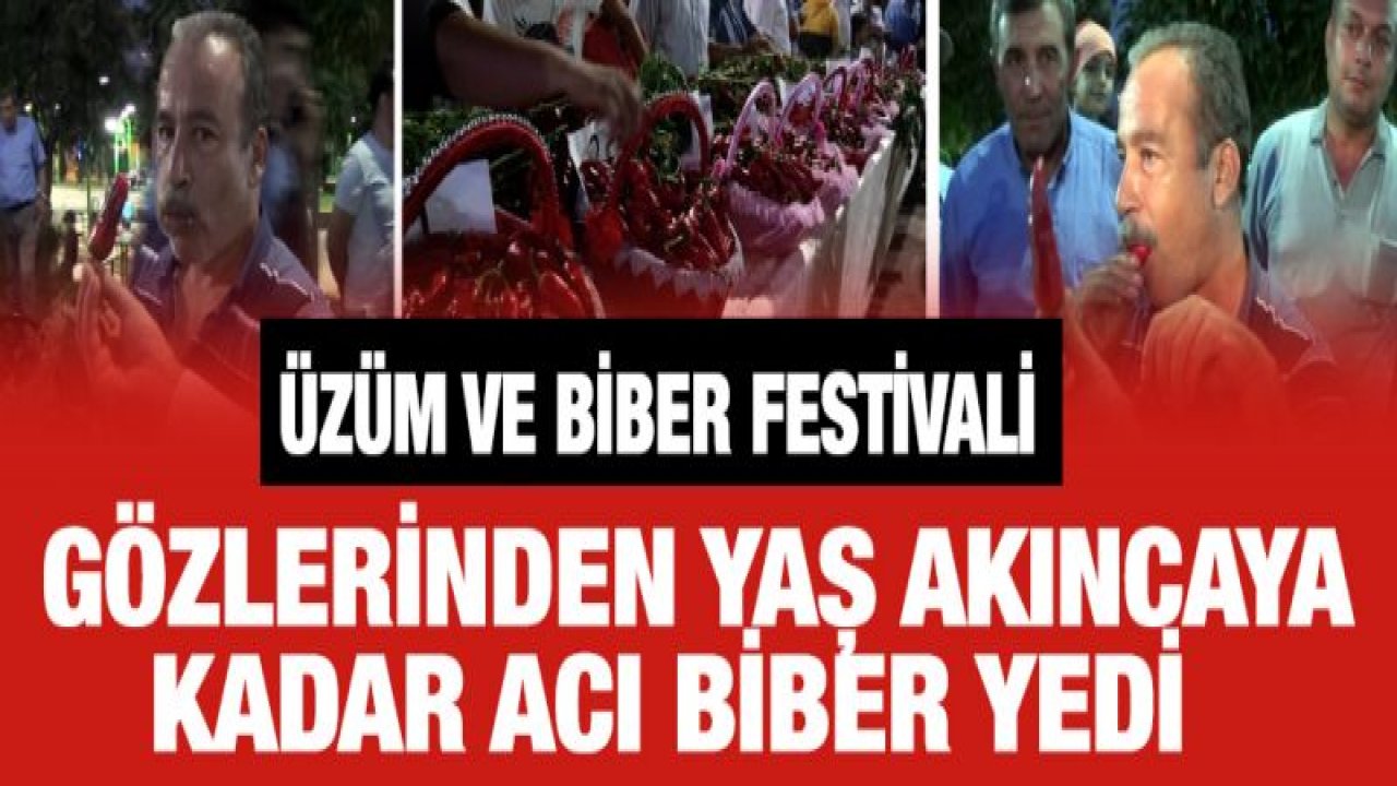 Gözlerinden yaş akıncaya kadar acı biber yedi