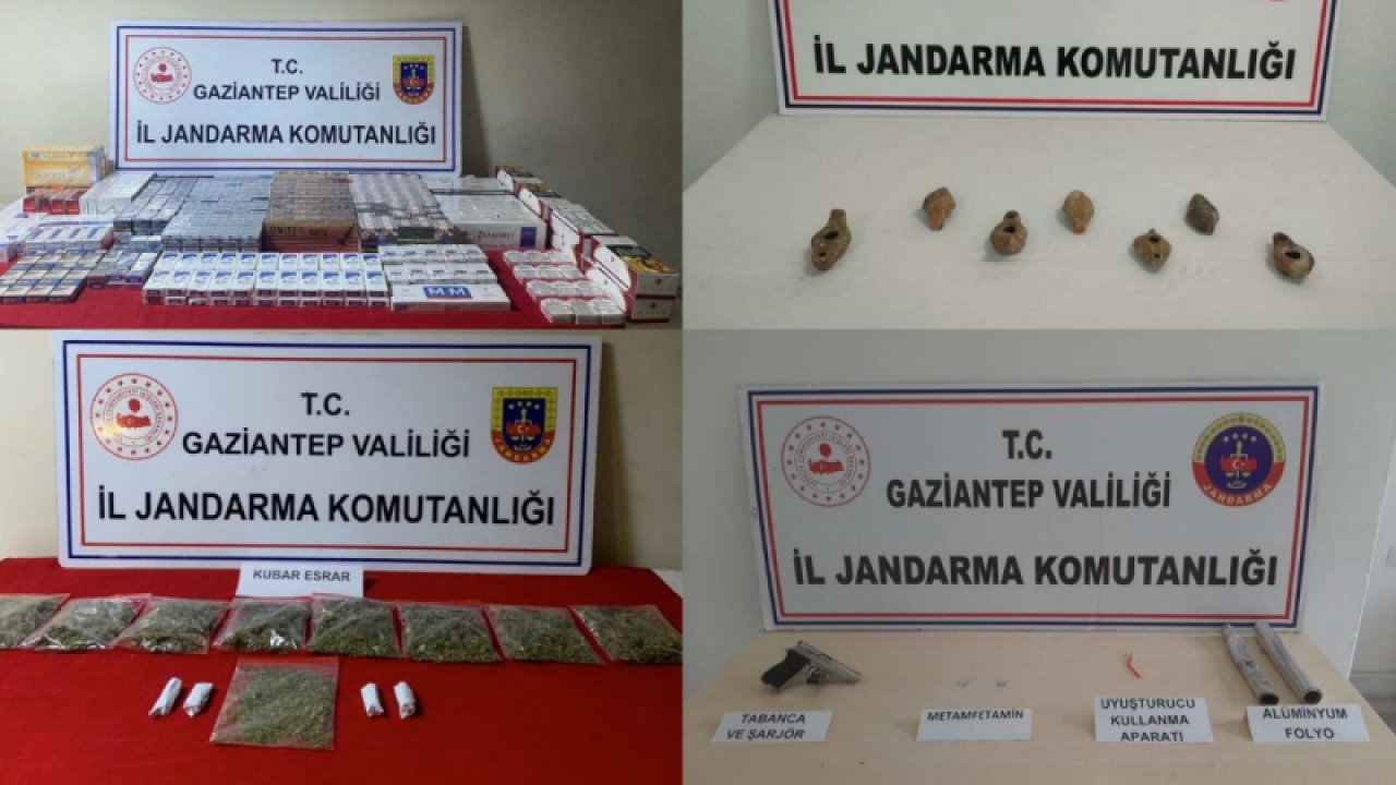 Gaziantep'te Jandarmadan uyuşturucu ve kaçakçılık operasyonları