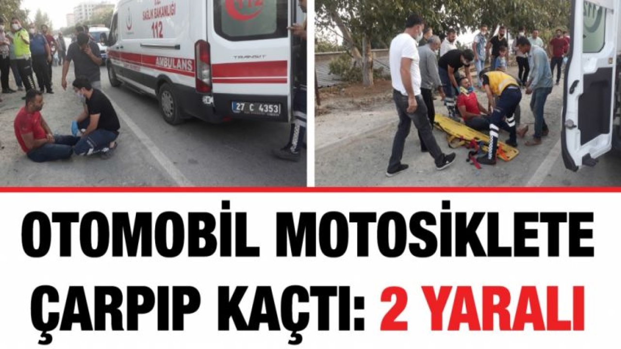 Otomobil motosiklete çarpıp kaçtı: 2 yaralı