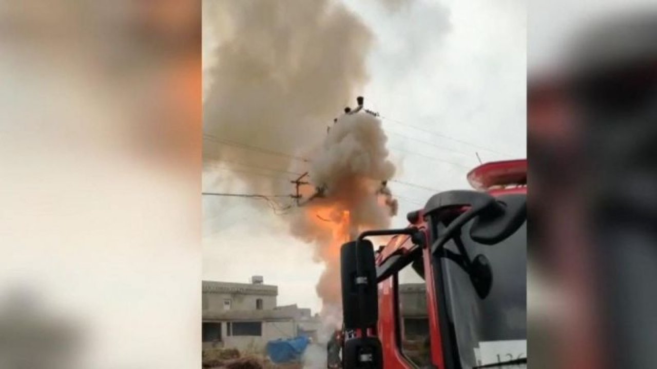 Şanlıurfa'da Trafo yangını korkuttu...O Anlar Kamerada